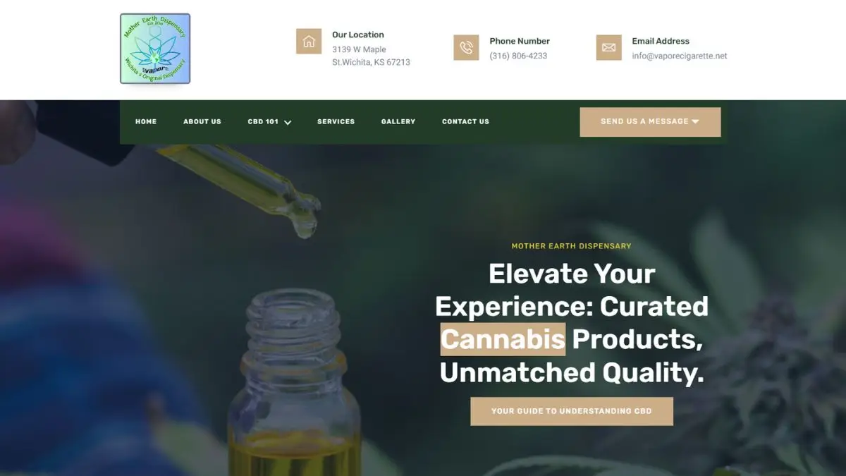 Mother Earth Dispensary storefront or retail location in Wichita, KS